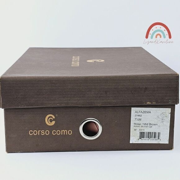 Corso Como Alfazema Genuine Leather Burnished Stiletto Heel Sandals - Picture 16 of 16